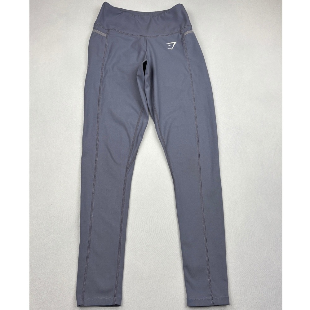 Gymshark Leggings Womens XS Slate Blue High Rise Pocket Compression Dry Running